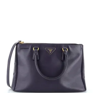 PRADA Double Zip Lux Tote Saffiano Leather Medium