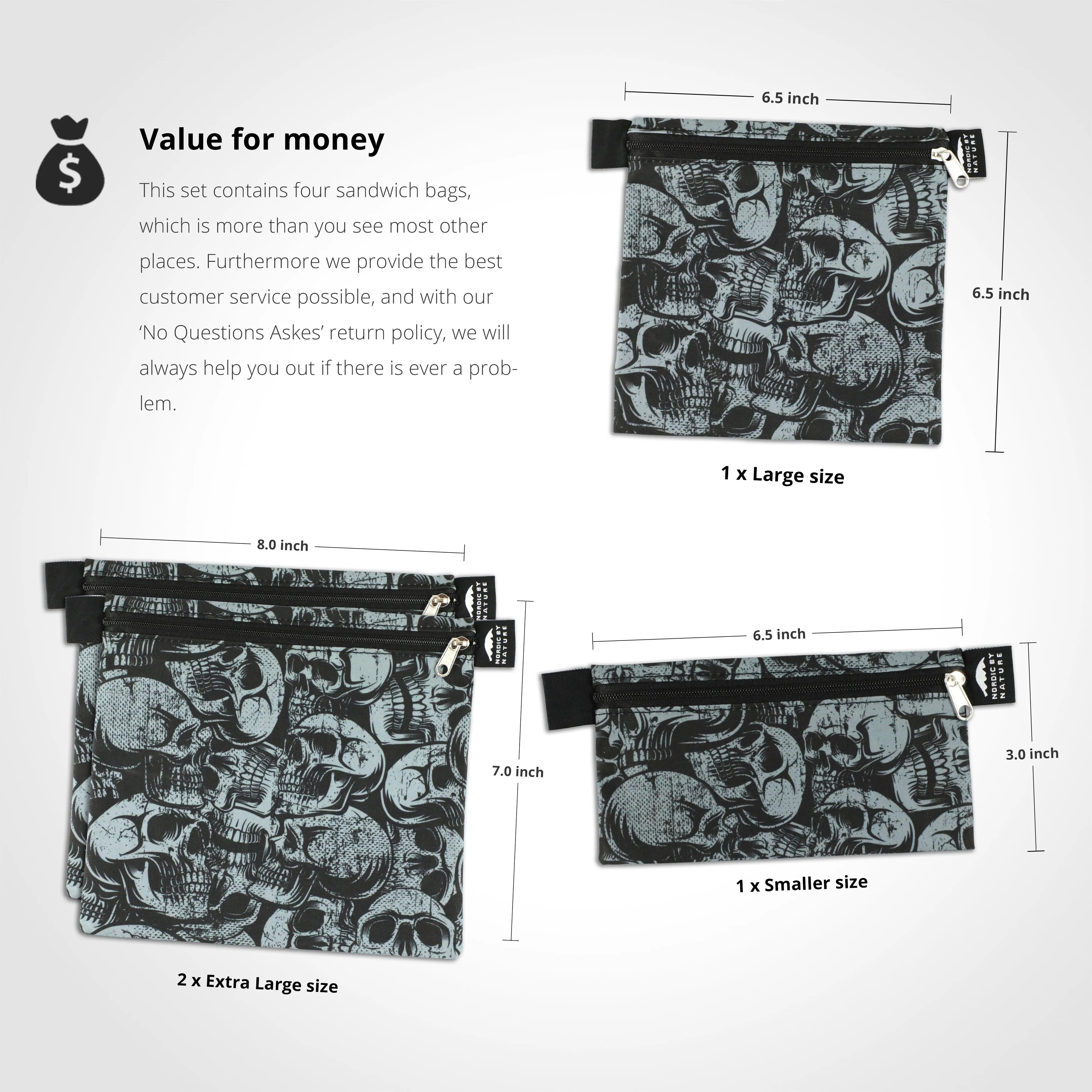 PREMIUM SANDWICH SET (4) - Skulls