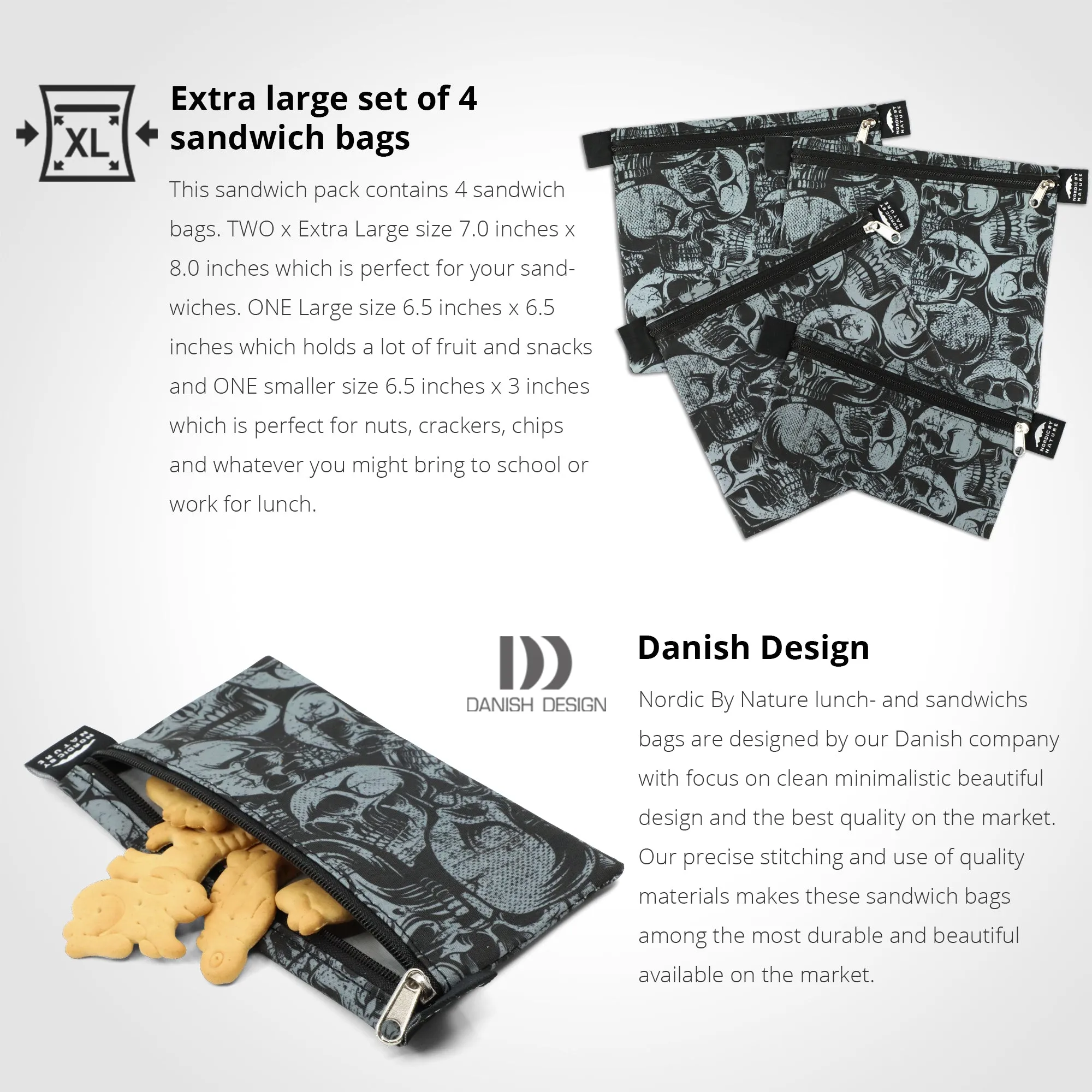 PREMIUM SANDWICH SET (4) - Skulls