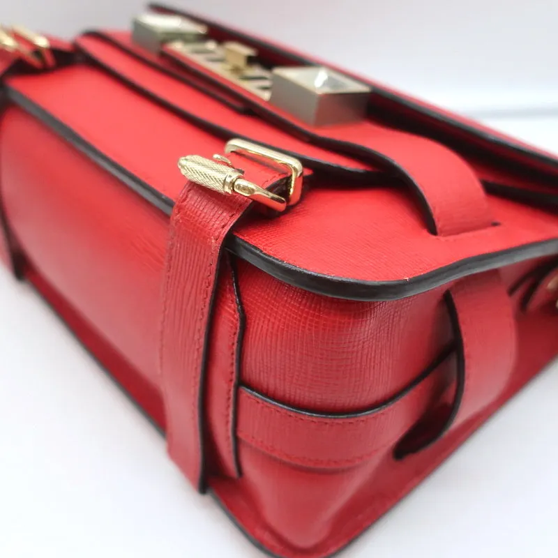 Proenza Schouler PS11 Classic Shoulder Bag Red Linosa Leather Crossbody Satchel