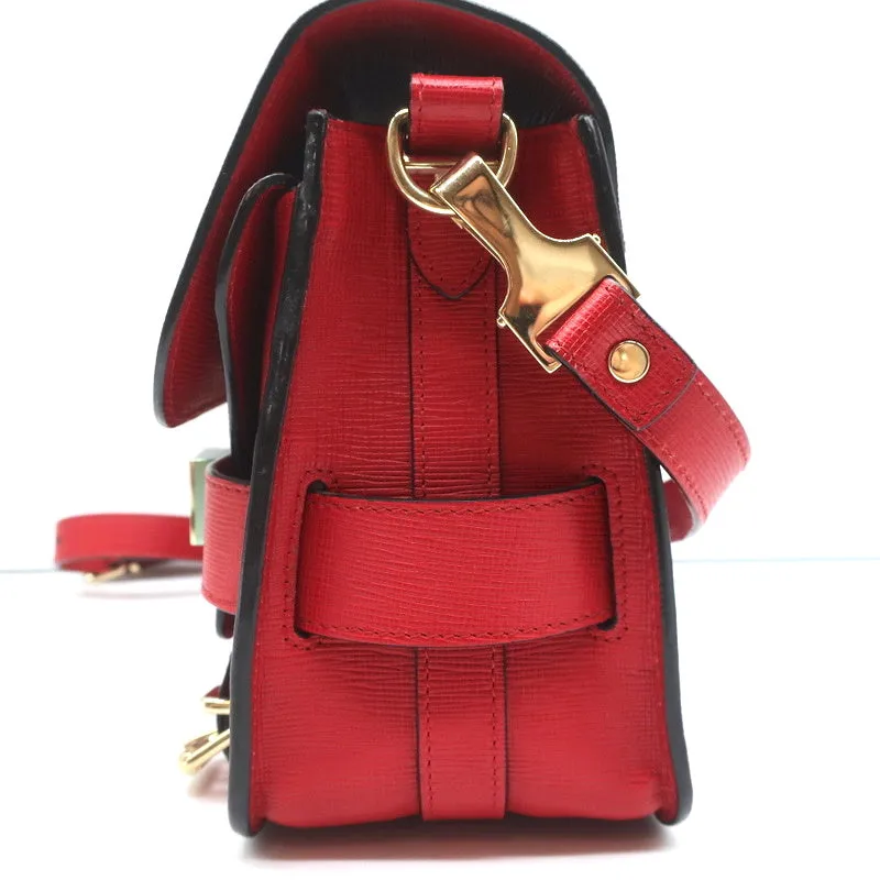 Proenza Schouler PS11 Classic Shoulder Bag Red Linosa Leather Crossbody Satchel