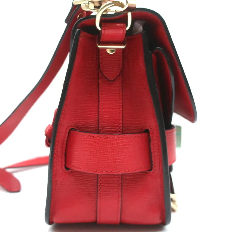 Proenza Schouler PS11 Classic Shoulder Bag Red Linosa Leather Crossbody Satchel