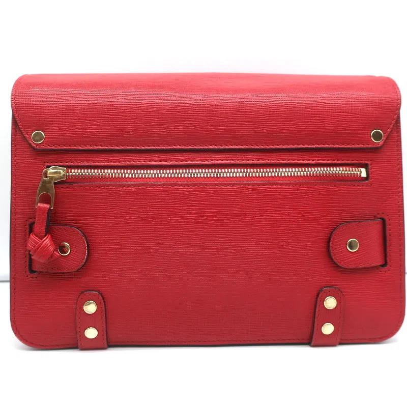 Proenza Schouler PS11 Classic Shoulder Bag Red Linosa Leather Crossbody Satchel