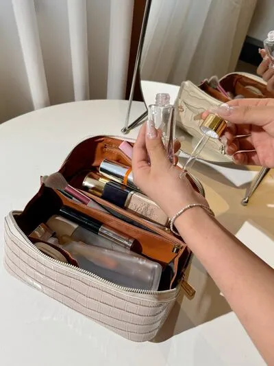 PU Leather Solid Color Wristlet