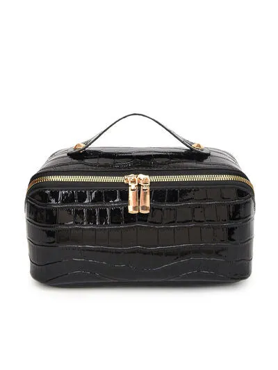 PU Leather Solid Color Wristlet