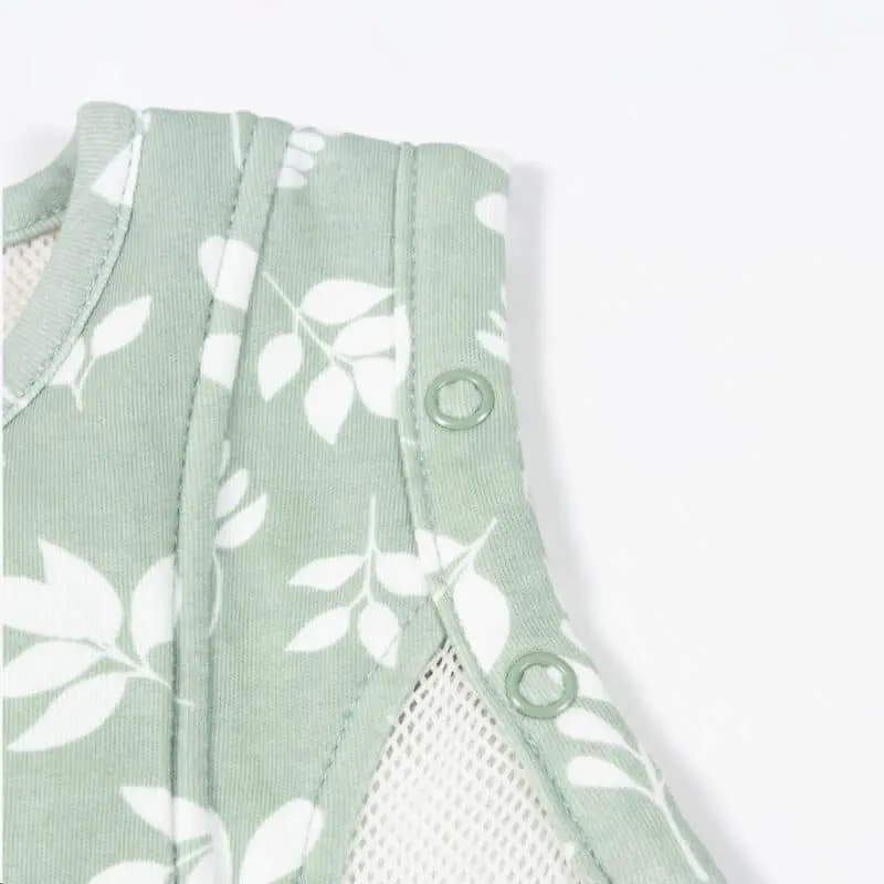 Purflo Swaddle To Sleep Bag 2.5 TOG 0-4 Month Lightweight - Fern (2 Pack)