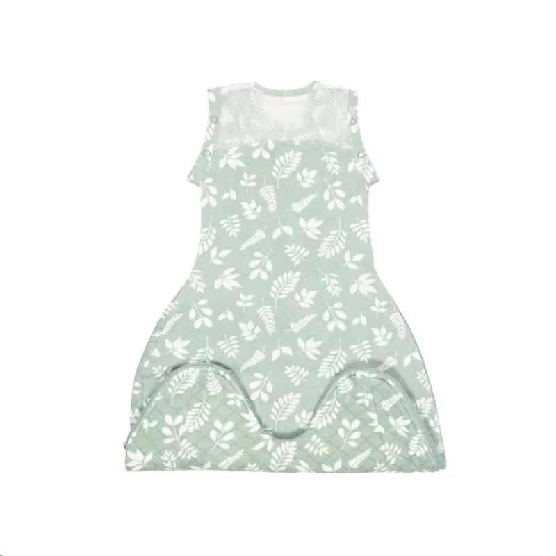 Purflo Swaddle To Sleep Bag 2.5 TOG 0-4 Month Lightweight - Fern (2 Pack)