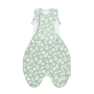 Purflo Swaddle To Sleep Bag 2.5 TOG 0-4 Month Lightweight - Fern (2 Pack)