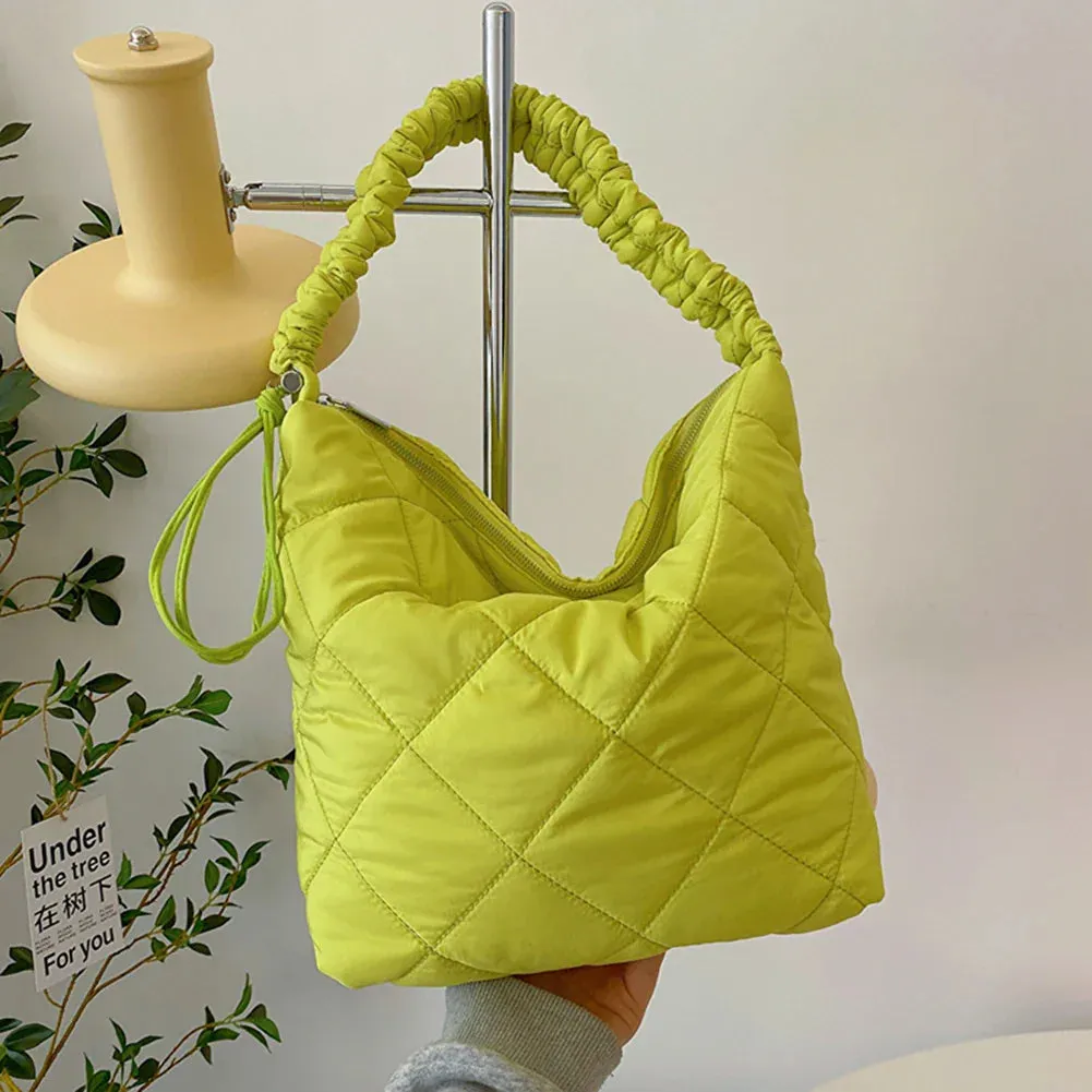 Quilted Puffer Tote Shoulder Bag for Women