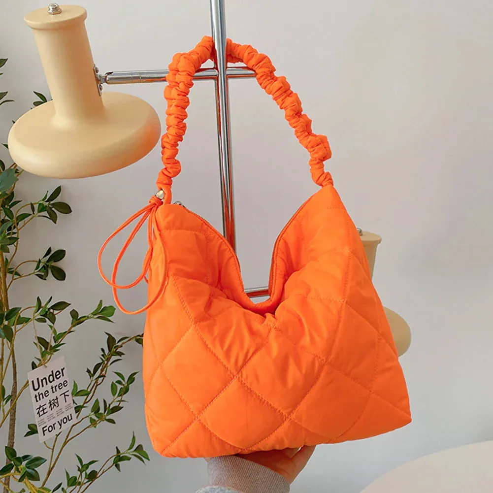 Quilted Puffer Tote Shoulder Bag for Women