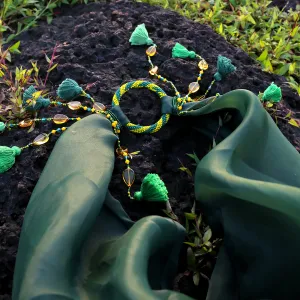 "Bhanvar" PINWHEEL BAG - Green