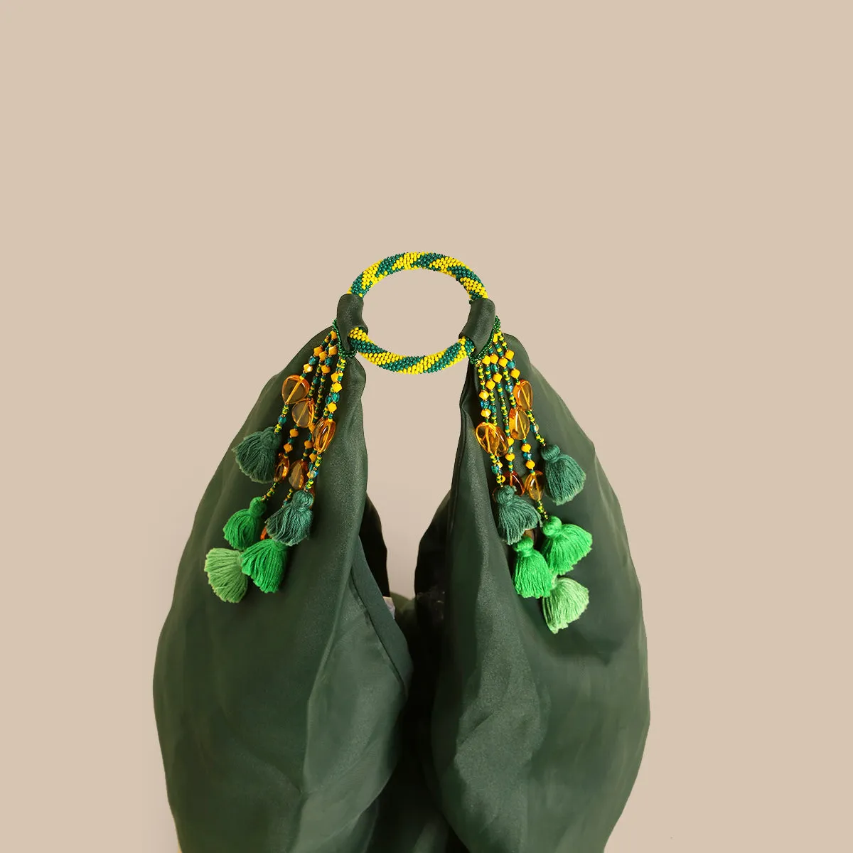 "Bhanvar" PINWHEEL BAG - Green