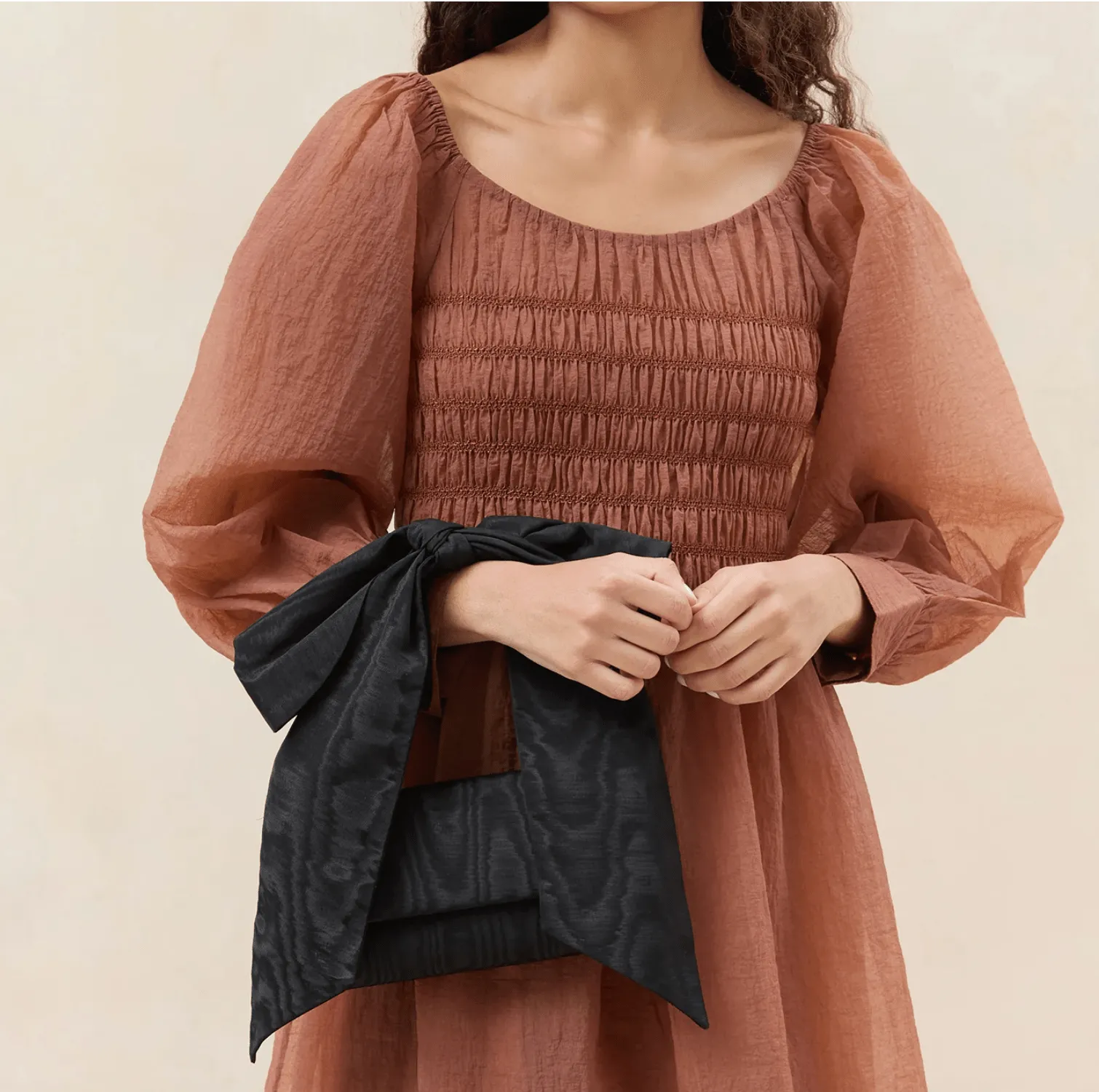 RAMONA BLACK BOW SHOULDER BAG