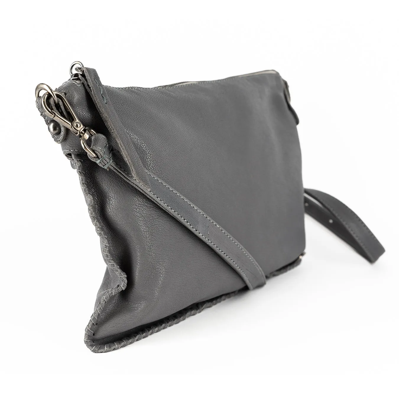 Rantu : Ladies Leather Crossbody Handbag in Ematite Ontario