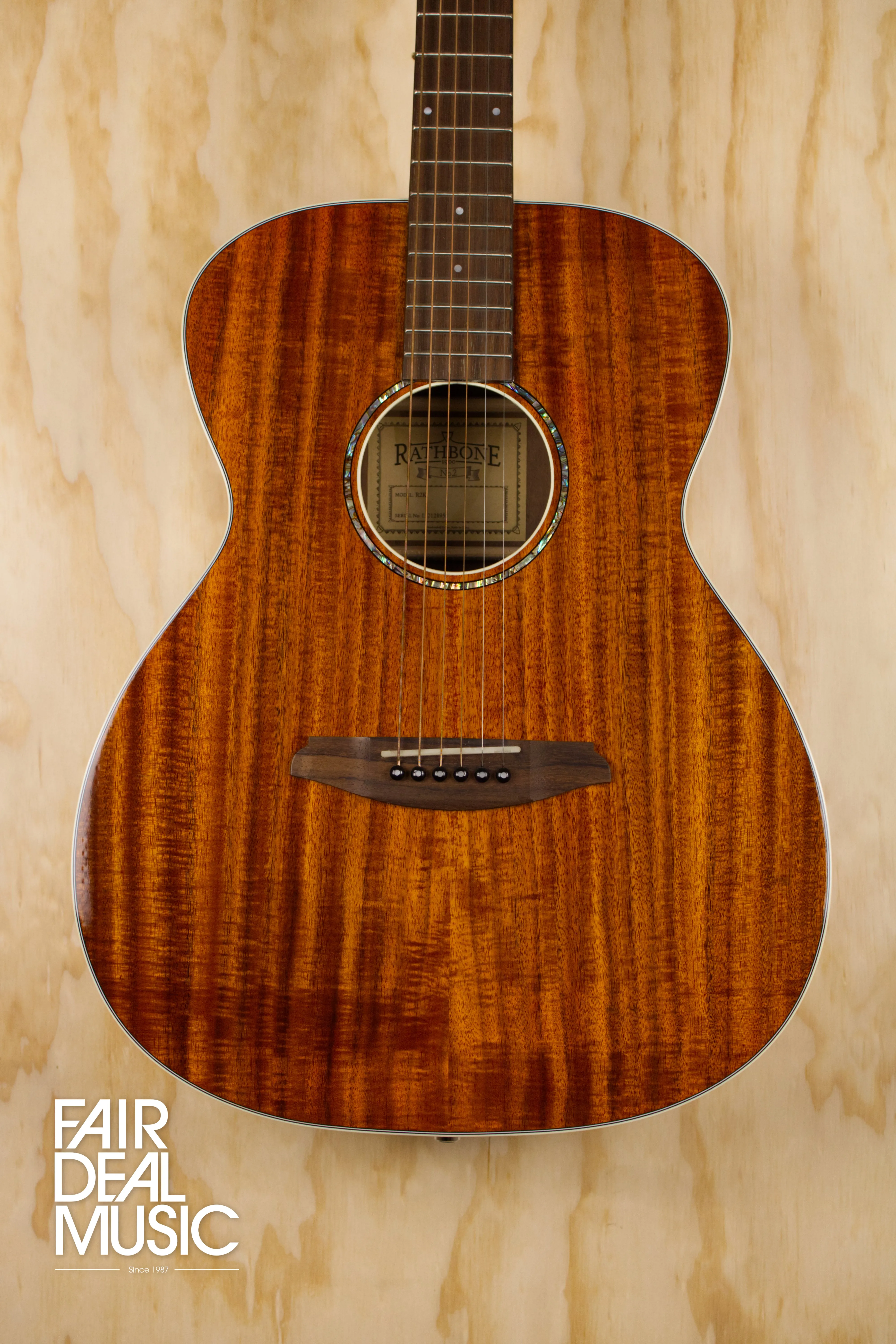 Rathbone R2K Double-Top Orchestra Acoustic Guitar, Koa, Ex Display