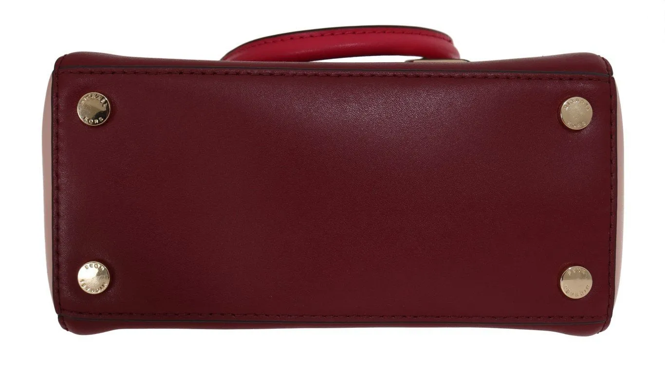 Red CAROLYN Leather Tote Bag