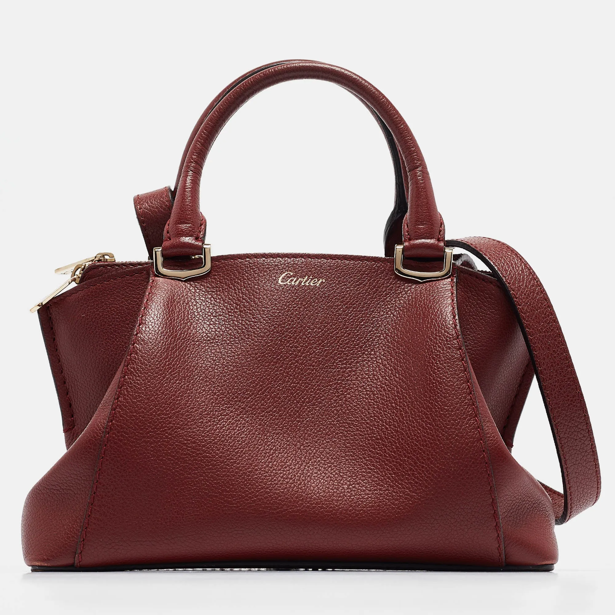 Red Leather Mini C de Satchel