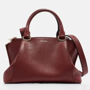 Red Leather Mini C de Satchel