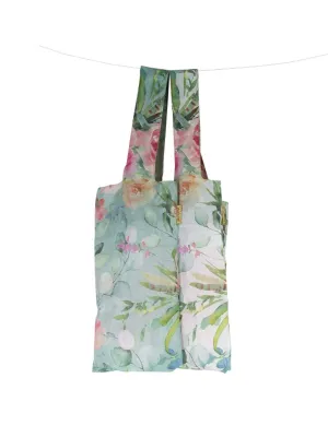 Reusable White Floral Watercolour Shopping Bag