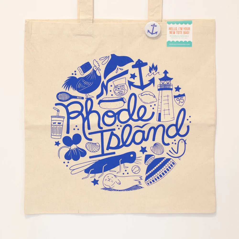 Rhode Island tote bag, Rhode Island souvenir, Rhode Island icons reusable bag, rhode island wedding tote bag