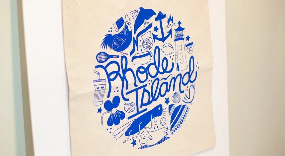 Rhode Island tote bag, Rhode Island souvenir, Rhode Island icons reusable bag, rhode island wedding tote bag