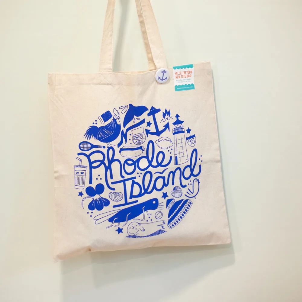 Rhode Island tote bag, Rhode Island souvenir, Rhode Island icons reusable bag, rhode island wedding tote bag