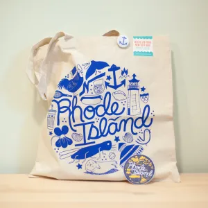 Rhode Island tote bag, Rhode Island souvenir, Rhode Island icons reusable bag, rhode island wedding tote bag