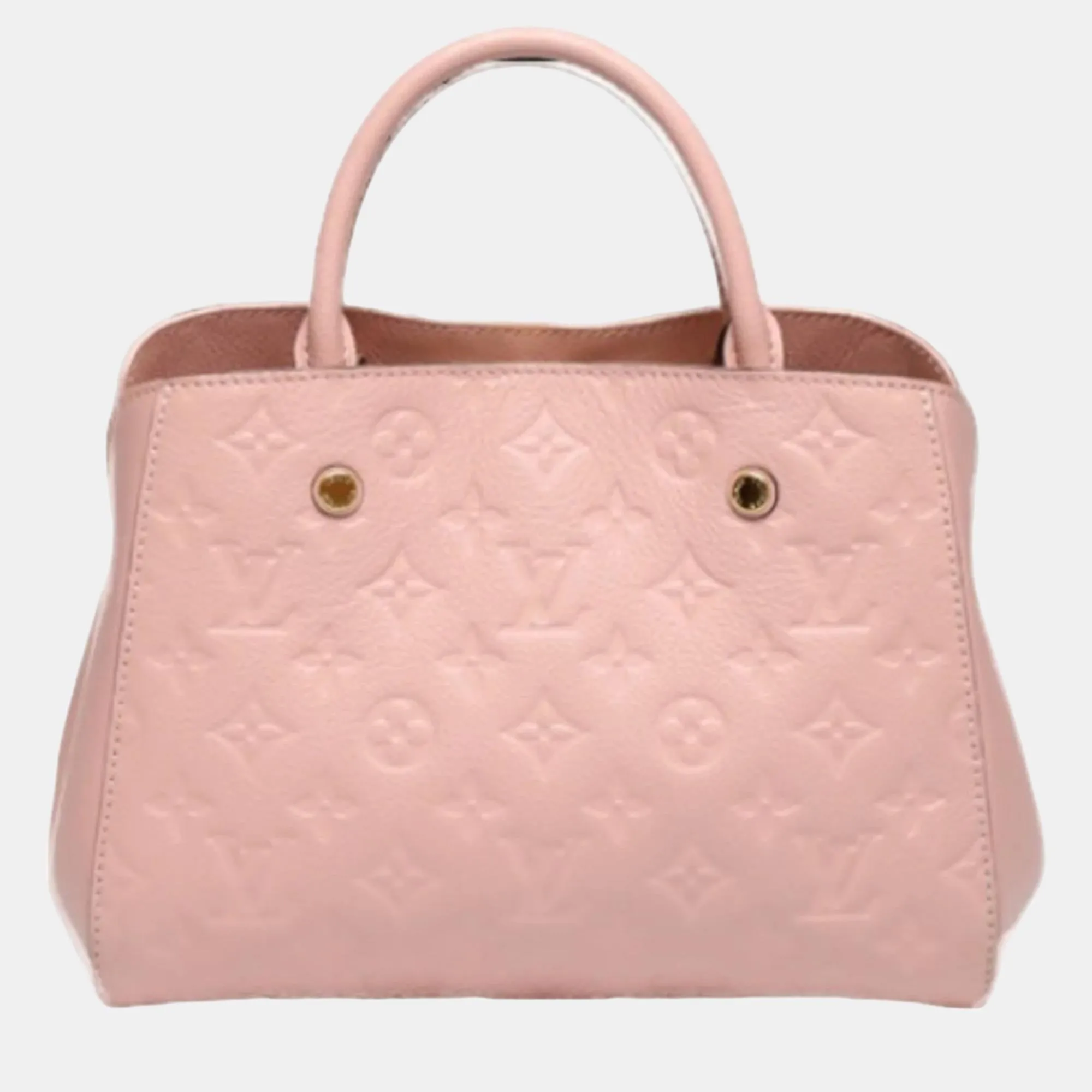 Rose Poudre Empreinte BB Leather Montaigne Satchel