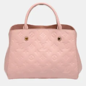 Rose Poudre Empreinte BB Leather Montaigne Satchel