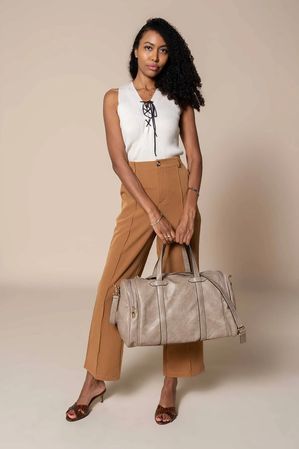 Ruth Duffle/Weekender w/ Trolley Sleeve: Dove