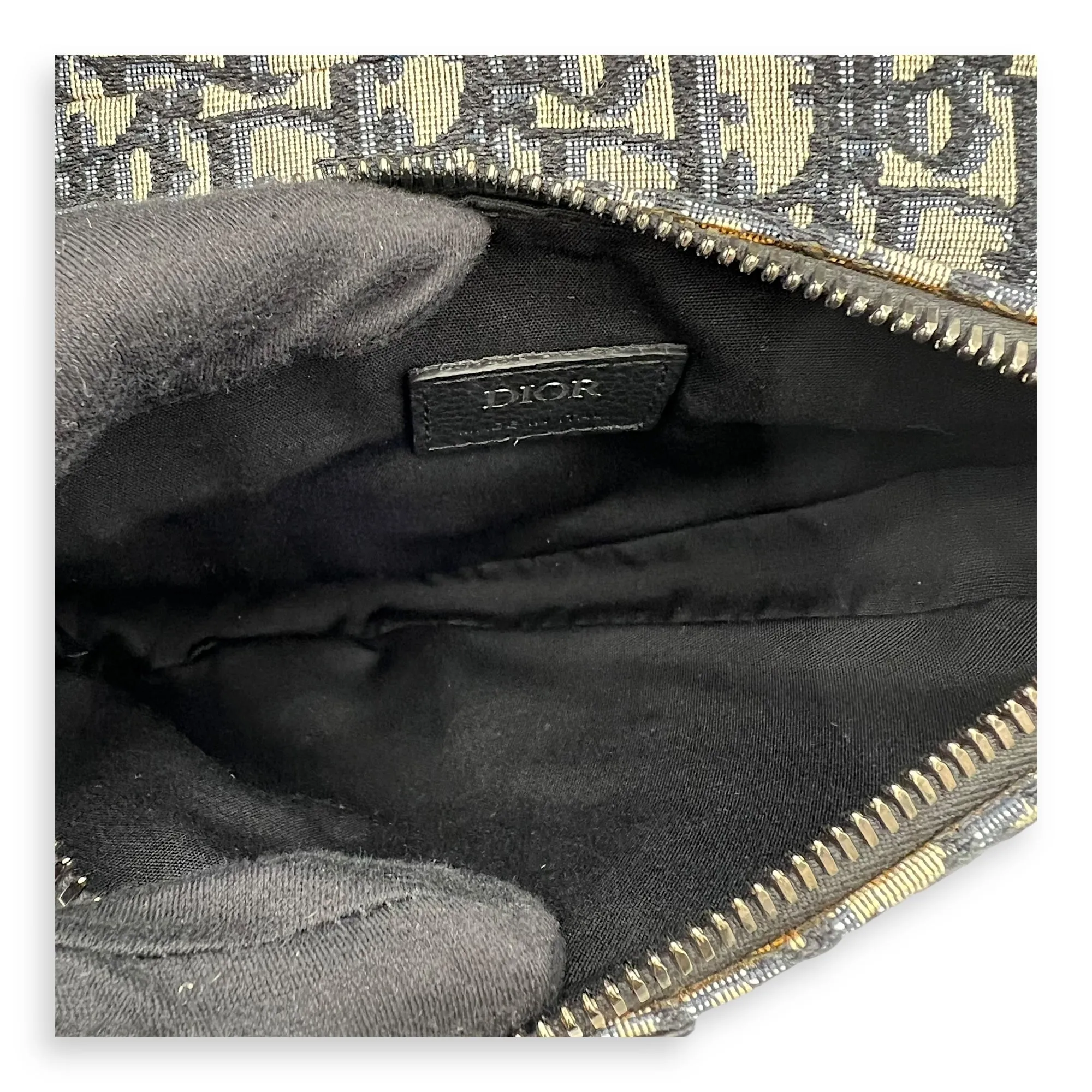 Saddle Belt Bag Blue in Jacquard, Silver hardware