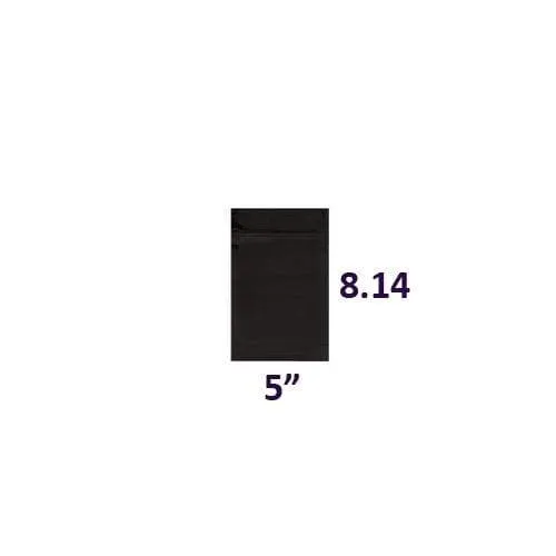 SAMPLE of Mylar Bag Black/Clear - 1/2 Oz - 14 Grams - 5x8.15" - (1 Count SAMPLE)