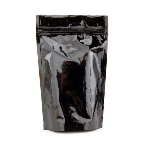 SAMPLE of Mylar Bag Opaque Black 1/8 Oz - 3.5 Grams - (1 Count SAMPLE)
