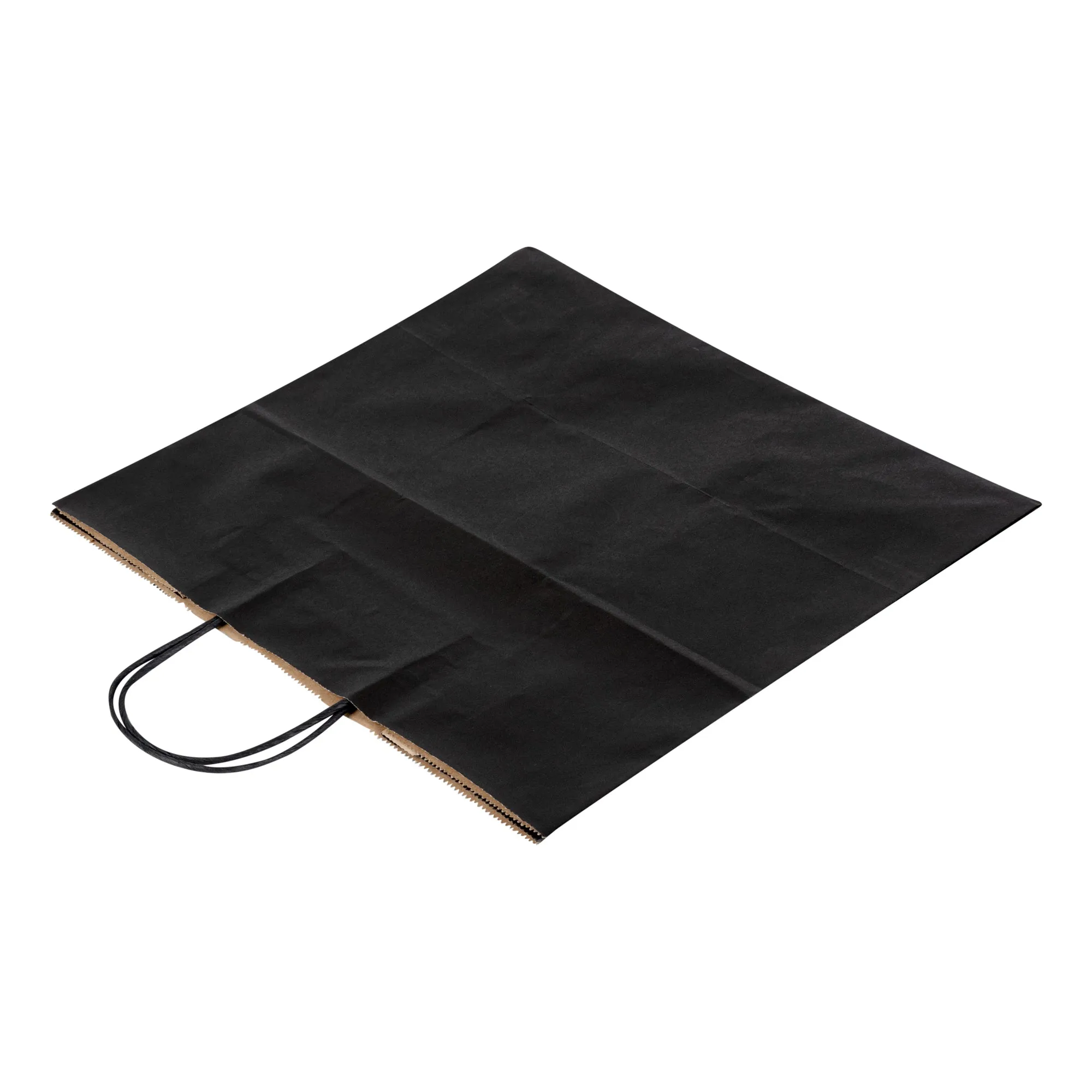 Saving Nature Black Paper Retail Bag - with Handles - 14 1/4" x 8 1/4" x 13 1/4" - 100 count box