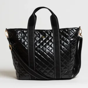 Scout On the Clock- Black Quilted