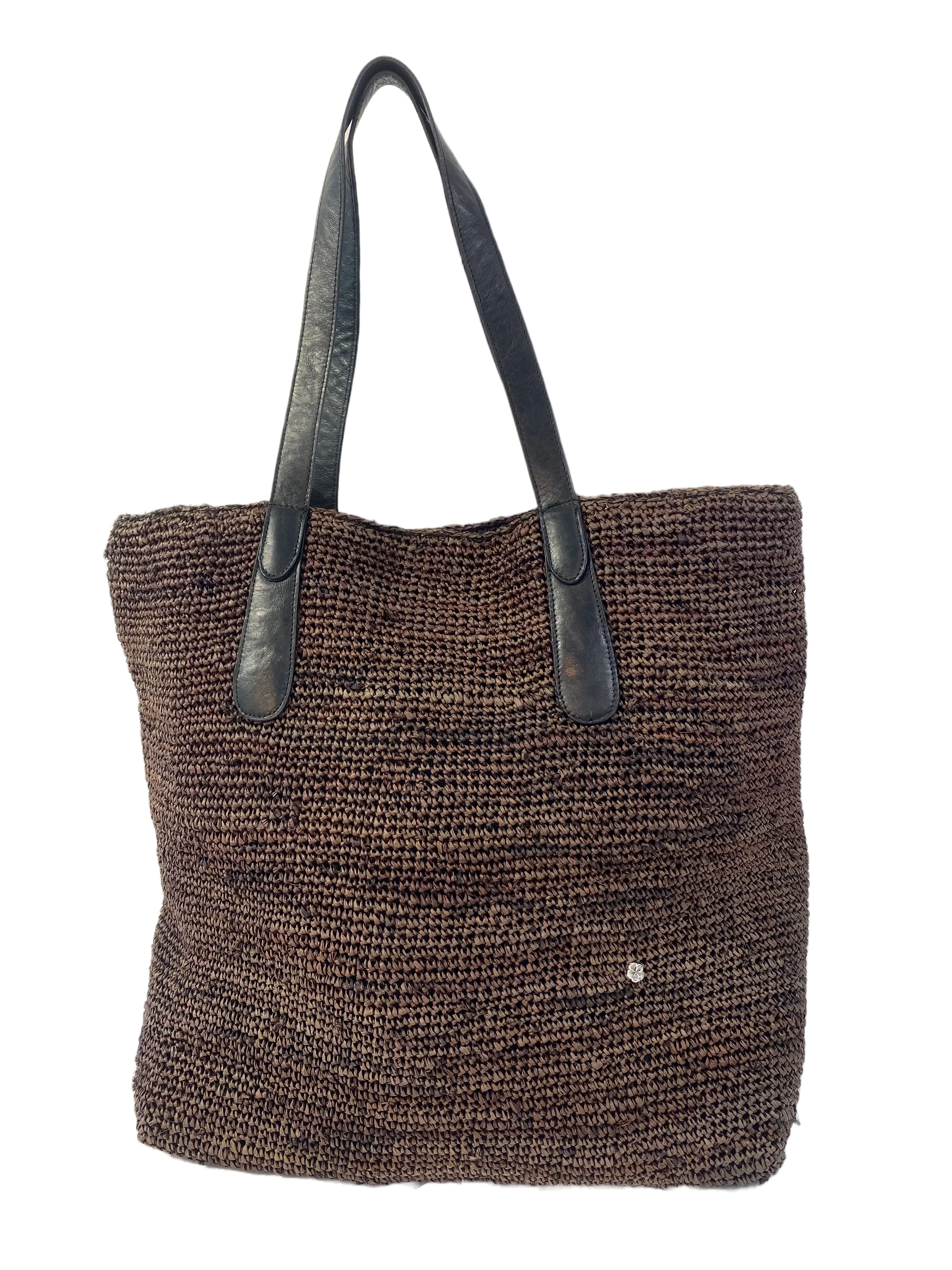 Sedona Raffia Crochet Beach Tote Bag