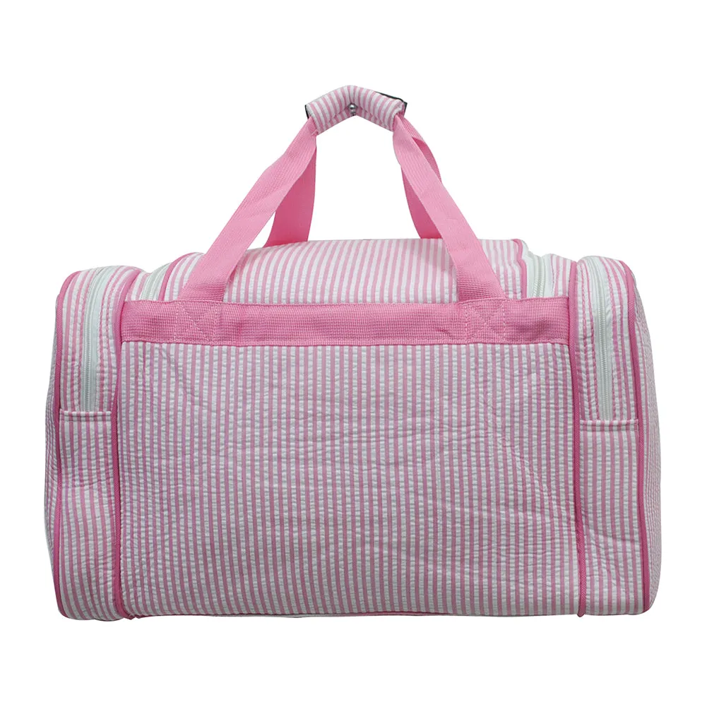 Seersucker Pink NGIL  20" Duffle Bag