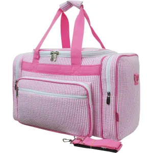 Seersucker Pink NGIL  20" Duffle Bag