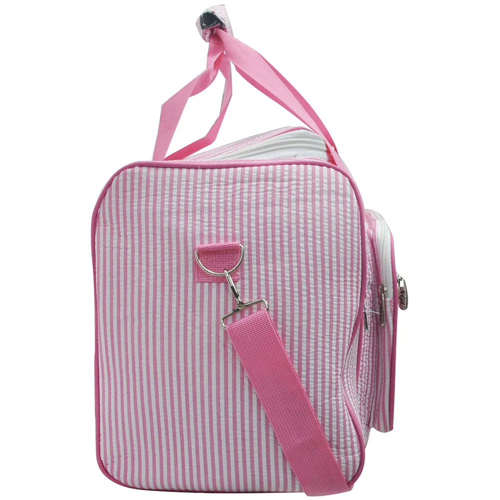 Seersucker Pink NGIL  20" Duffle Bag