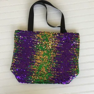 Sequin Mardi Gras Shopping/Tote Bag