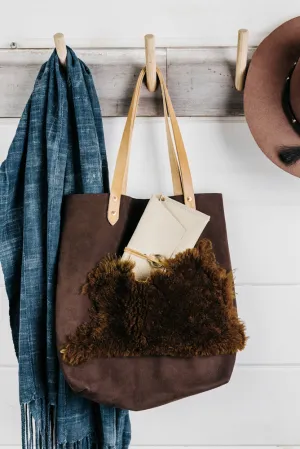 Shearling   Leather Tote
