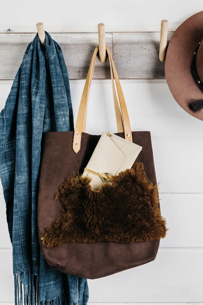 Shearling   Leather Tote