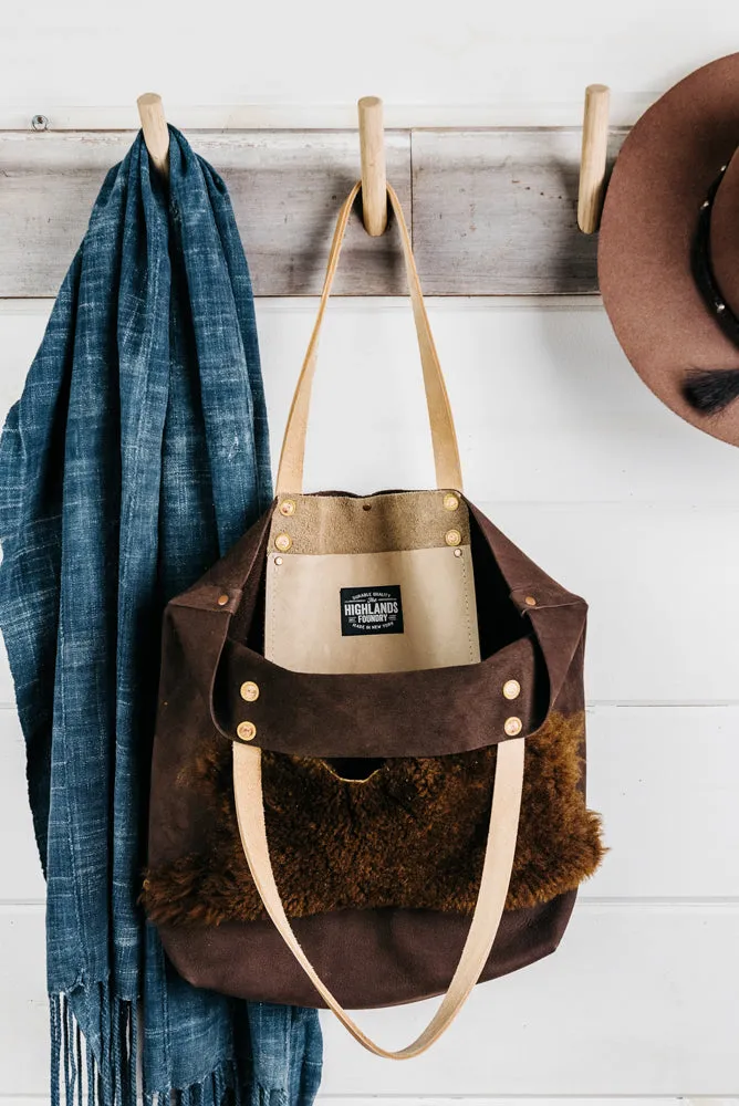 Shearling   Leather Tote