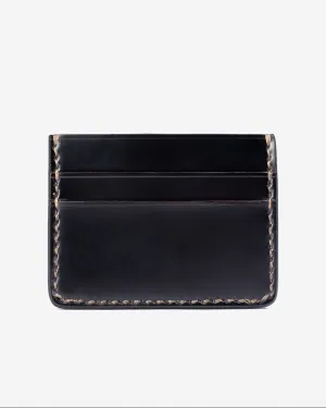 Shell Cordovan Card Holder - Black