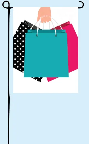 Shopping Bags Garden Flag