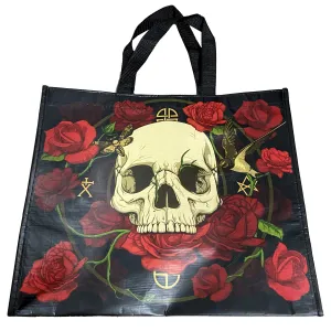 Skulls & Roses Recycled Plastic Bottles RPET Reusable Shopping Bag