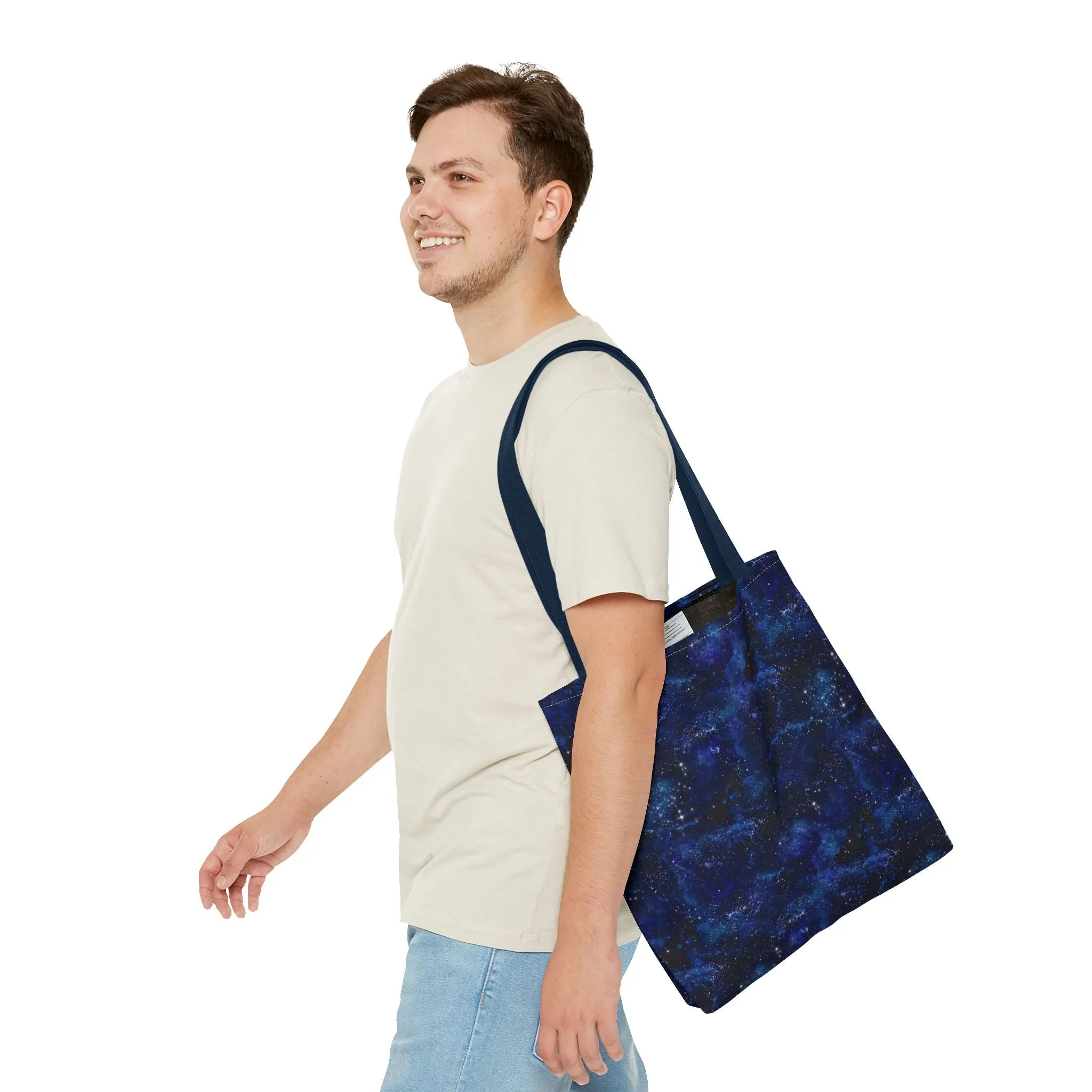 Space Stars Galaxy Tote Bag Reusable Shopping Bag - Saiko Studio