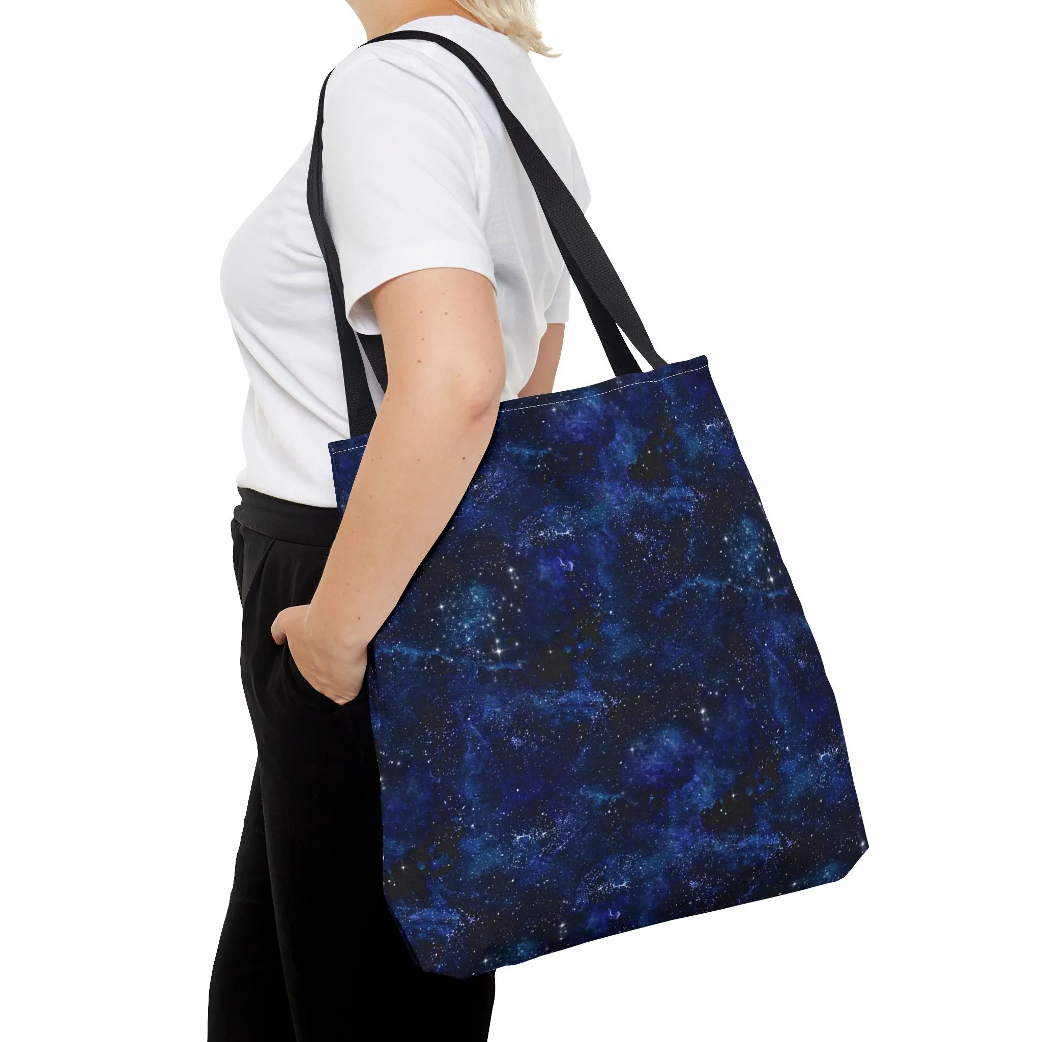 Space Stars Galaxy Tote Bag Reusable Shopping Bag - Saiko Studio