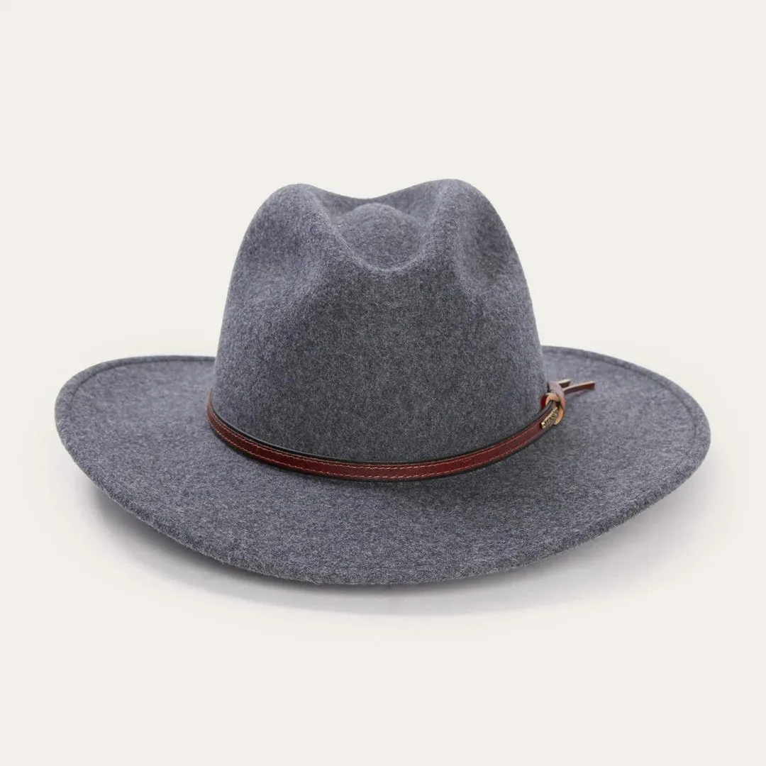 Stetson Grey Bull Crushable Wool Felt Aussie Hat