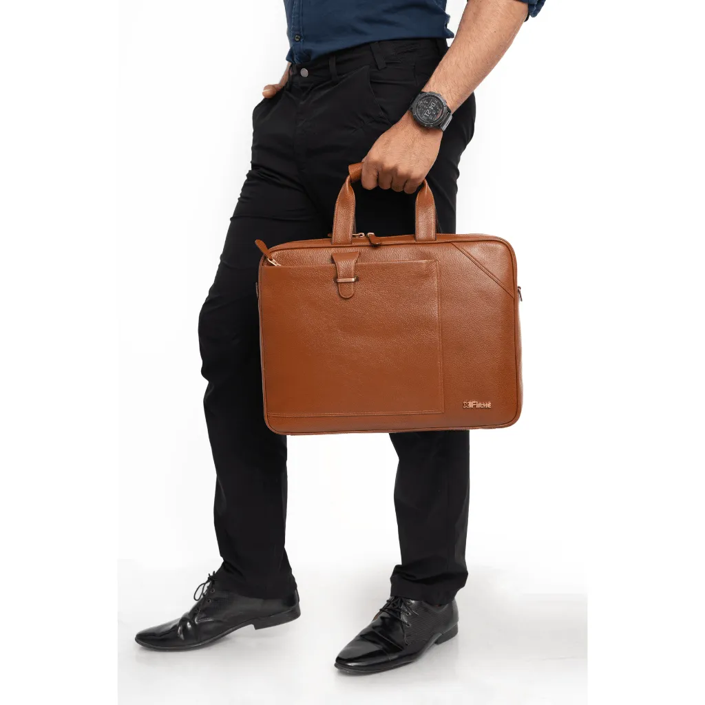 Stud Leather Laptop Bag